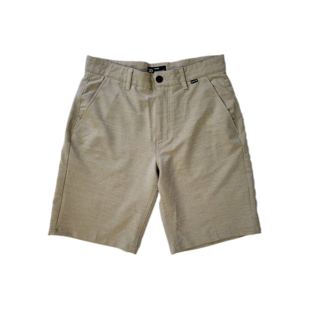 Hurley Mens 30 Khaki Preppy Athleisure Casual Golf Sporty Coastal DriFIT Shorts